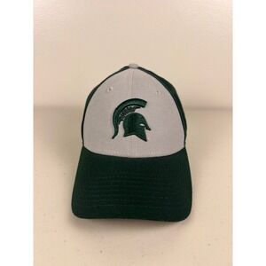 Michigan State Spartans Baseball Cap Hat Green Gray Embroidered S Logo New Era